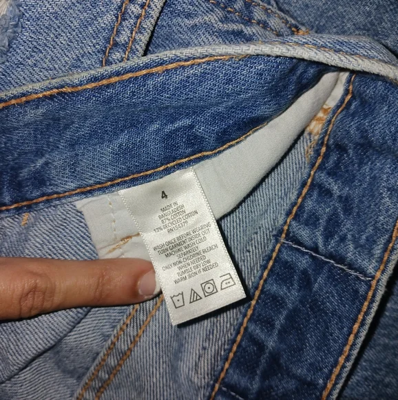 Aeropostale Women 90's baggy medium blue destroyed jeans - Picture 15 of 15